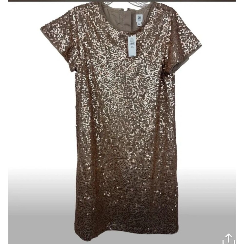 Gap sequin gold holiday dress 14-16